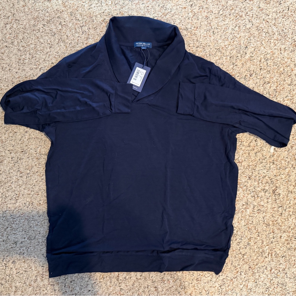 NWT Peter Millar Men's Crown Crafted Performance Crewneck - Navy